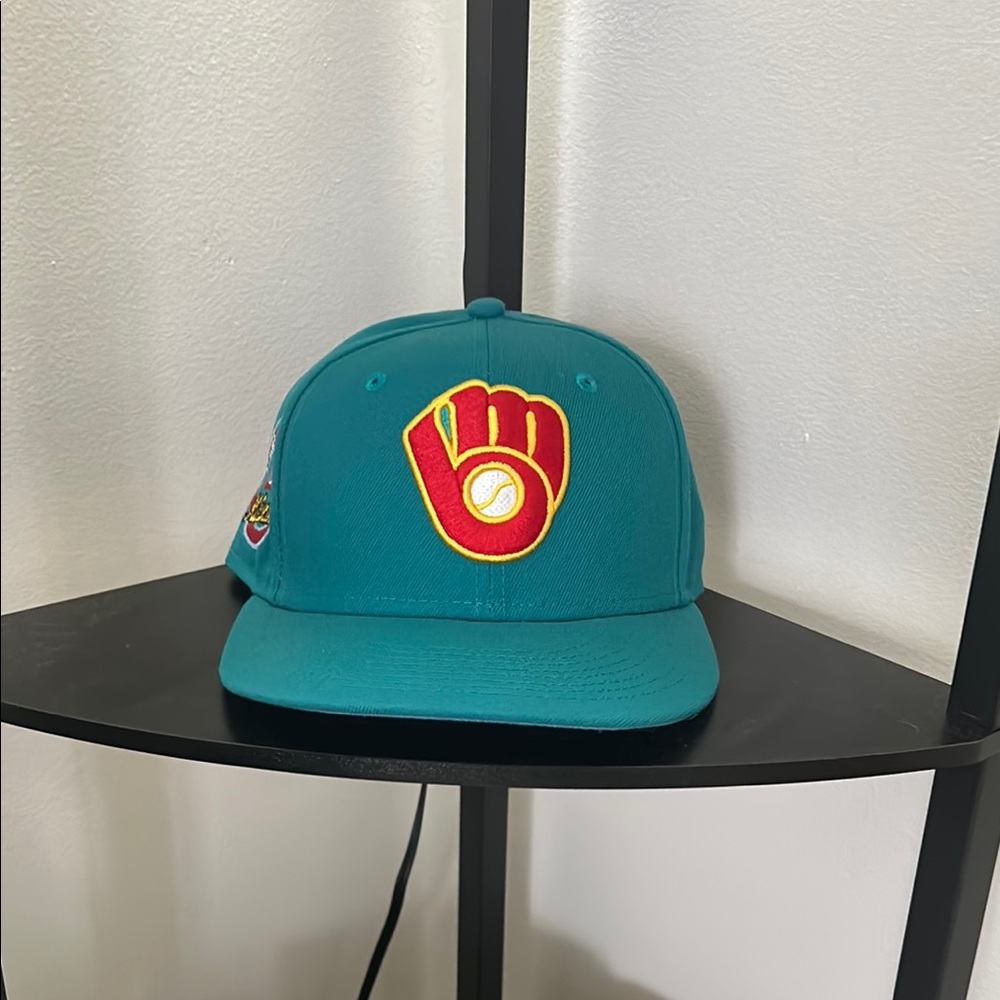 Teal Brewers Cap with Red Logo